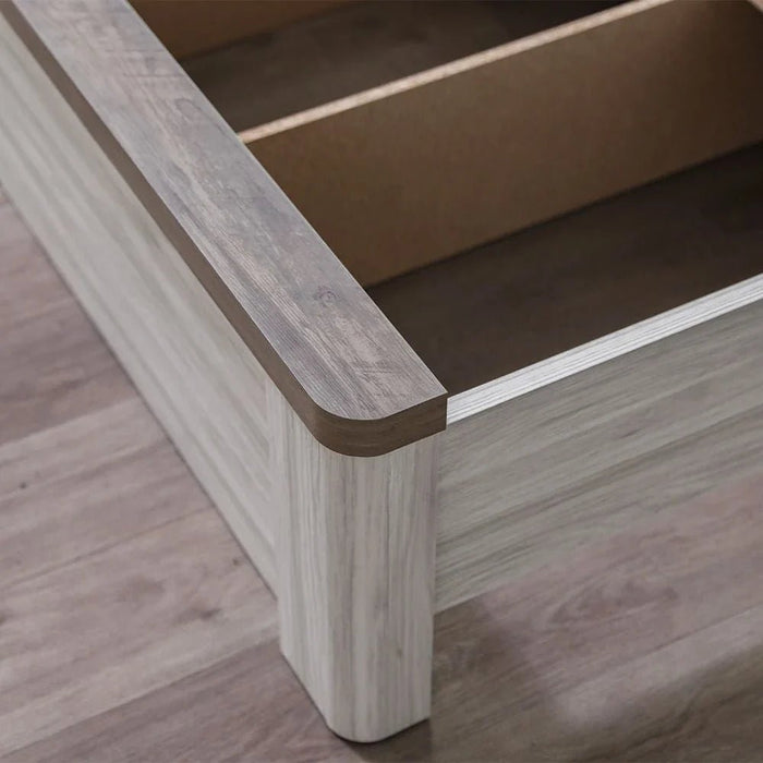 Olivos 180x200 King Bed-Ash Grey/Oak-With 2-Year Warranty