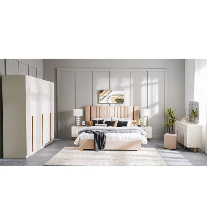 New Poliana 180x200 King Bed-Beige-With 2-Year Warranty