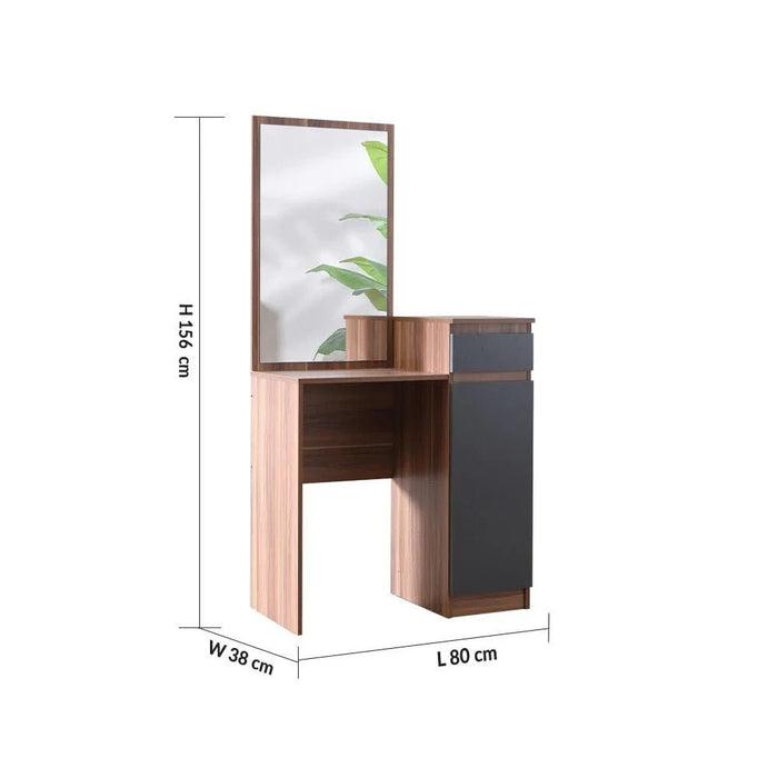 Martina 180x200 King Bed Set + Dresser and Stool - Cherry - With 2-Year Warranty