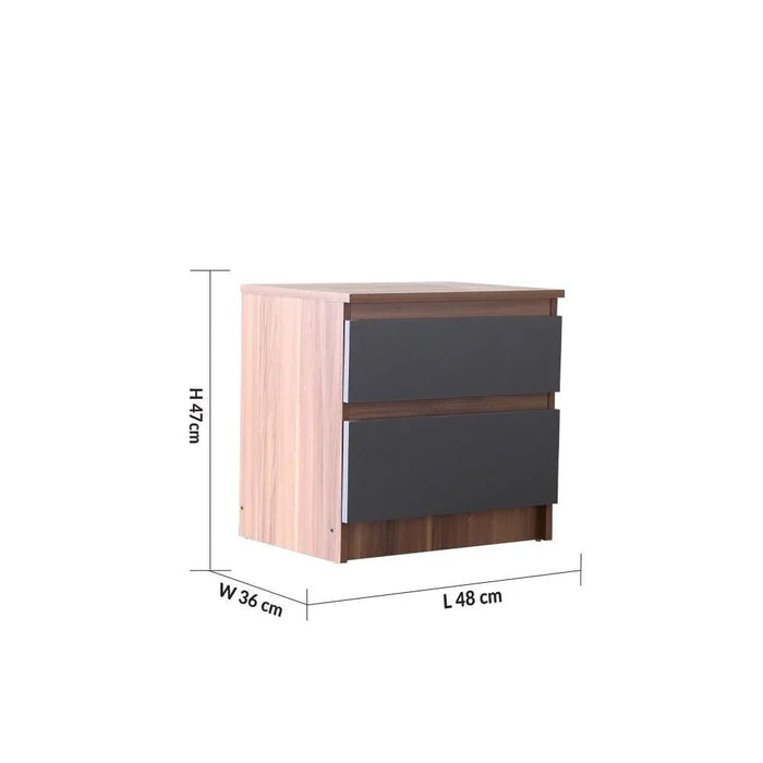 Martina 180x200 King Bed Set + Dresser and Stool - Cherry - With 2-Year Warranty