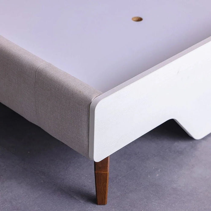 V2 Gordion 120x200 Single Bed-Light Cream-With 2-Year Warranty