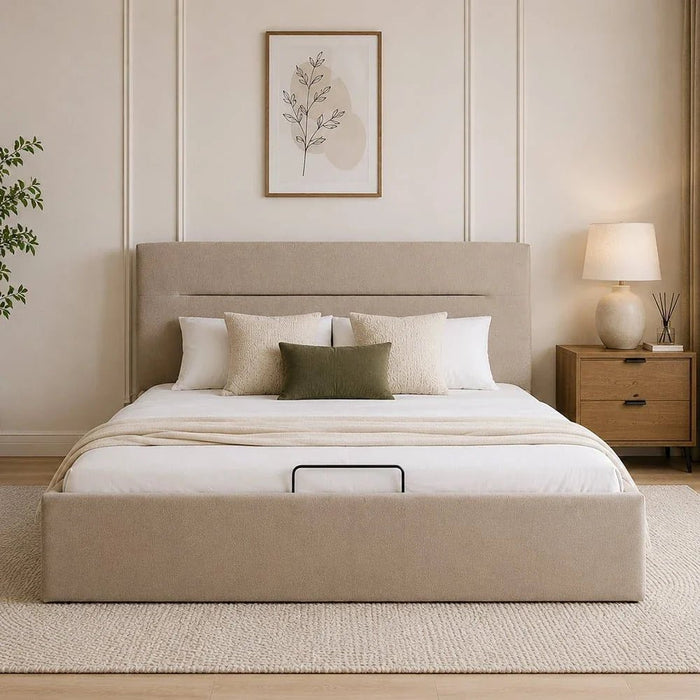 Hendrix 180x200 King Bed with Hydraulic Storage-With 2-Year Warranty Danube Home