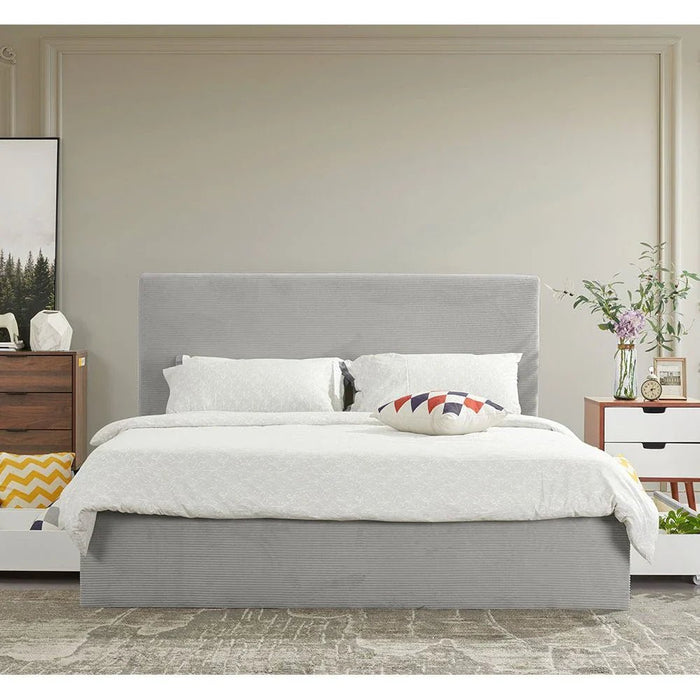 Wesley 150x200 Queen Bed with 4 Drawers-Dark Grey-With 2-Year Warranty