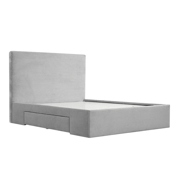 Wesley 150x200 Queen Bed with 4 Drawers-Dark Grey-With 2-Year Warranty