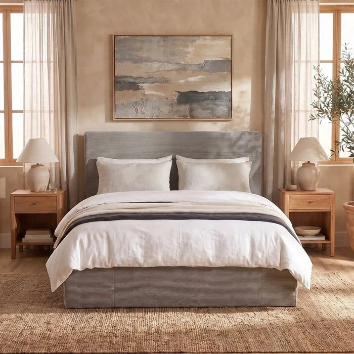 Wesley 180x200 King Bed with 4 Drawers-Dark Grey-With 2-Year Warranty
