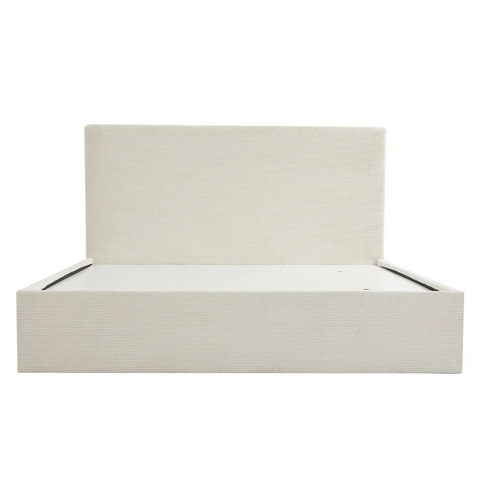 Wesley 150x200 Queen Bed with 4 Drawers-Light Beige-With 2-Year Warranty
