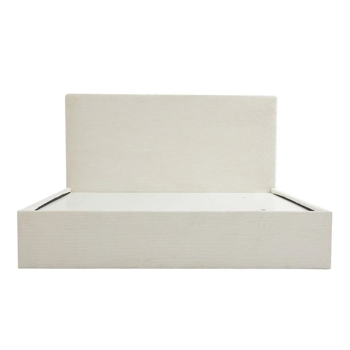 Wesley 150x200 Queen Bed with 4 Drawers-Light Beige-With 2-Year Warranty