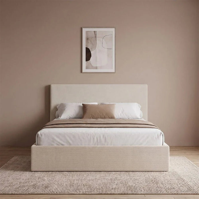 Wesley 180x200 King Bed with 4 Drawers-Light Beige-With 2-Year Warranty