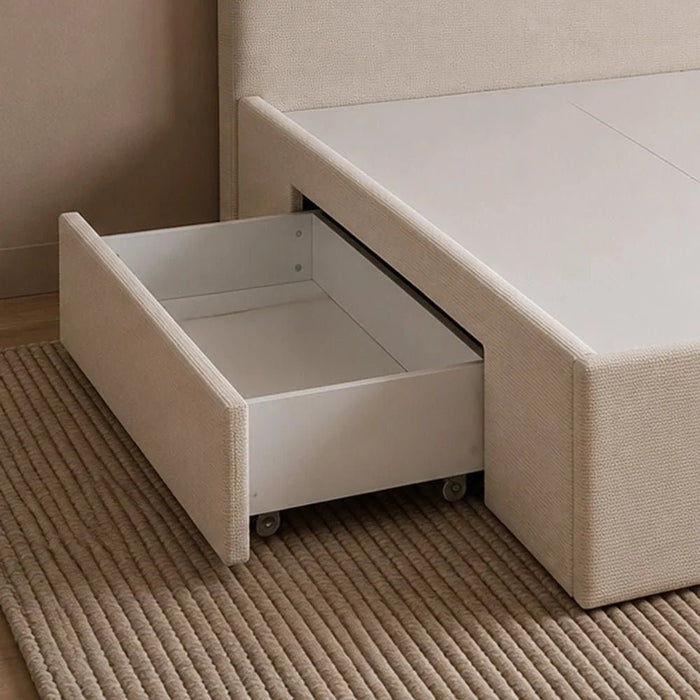 Wesley 180x200 King Bed with 4 Drawers-Light Beige-With 2-Year Warranty