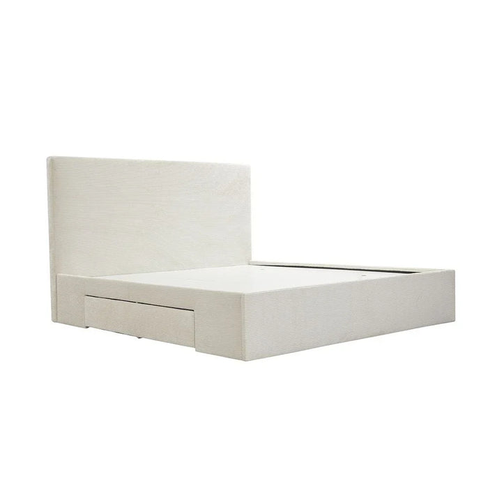 Wesley 180x200 King Bed with 4 Drawers-Light Beige-With 2-Year Warranty