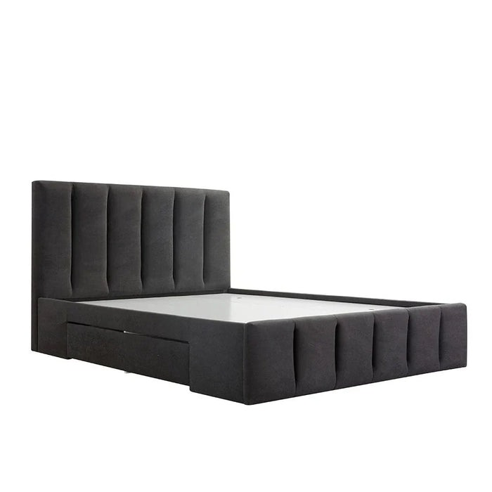Vista 150x200 Queen Bed with 4 Drawers-Black-With 2-Year Warranty