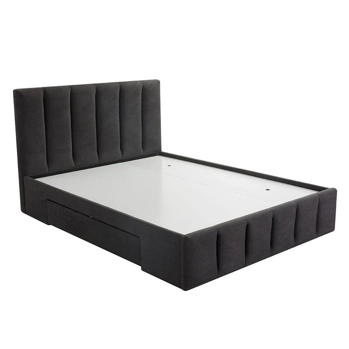 Vista 150x200 Queen Bed with 4 Drawers-Black-With 2-Year Warranty