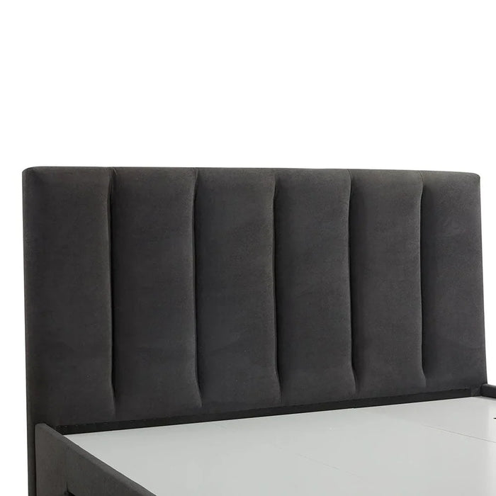 Vista 150x200 Queen Bed with 4 Drawers-Black-With 2-Year Warranty
