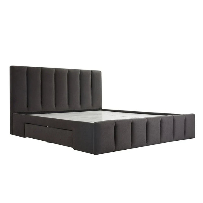 Vista 180x200 King Bed with 4 Drawers-Black-With 2-Year Warranty