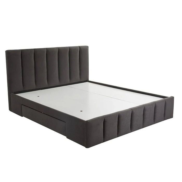 Vista 180x200 King Bed with 4 Drawers-Black-With 2-Year Warranty