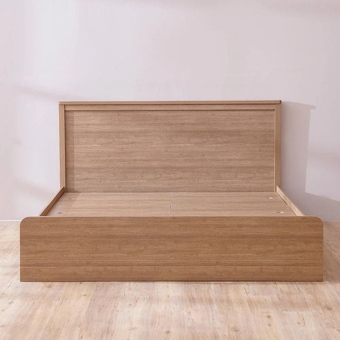 Zirco 180x200 King Bed with Storage-Brown Oak-With 2-Year Warranty