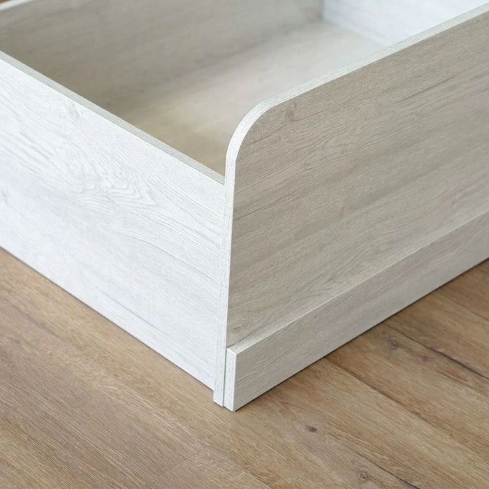 Zirco 150x200 Queen Bed with Storage-White Oak-With 2-Year Warranty