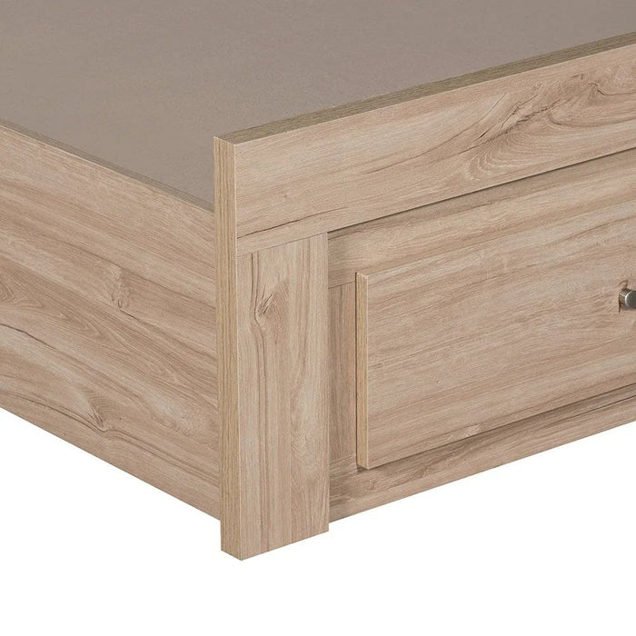 Bolivar 180x200 King Bed with 2-Front Drawer Storage - Vintage Oak - With 2-Year Warranty