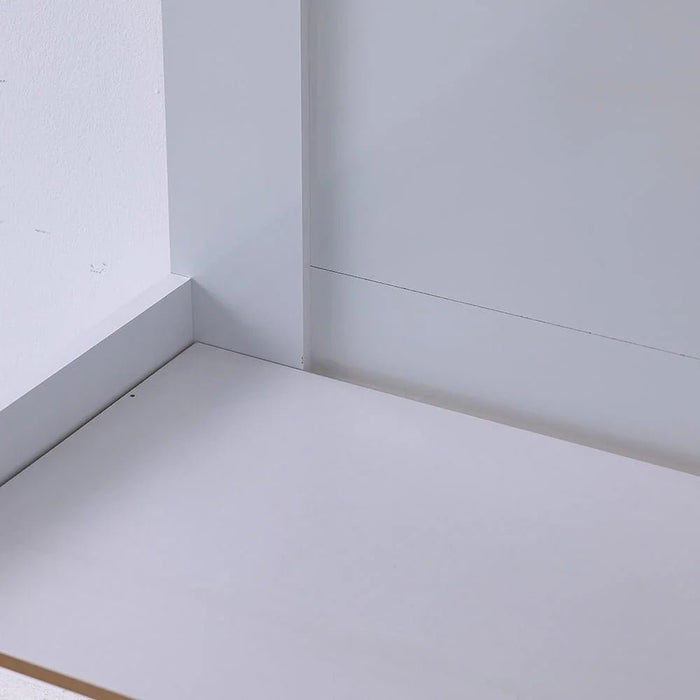 Pera 180x200 King Bed-White/Light Oak-With 2-Year Warranty
