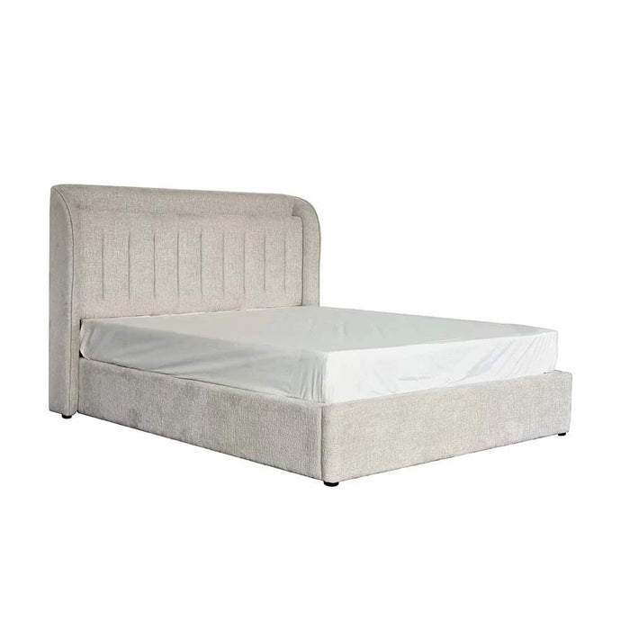 Santelmo 180x200 King Bed with LED Lights-Beige-With 2-Year Warranty
