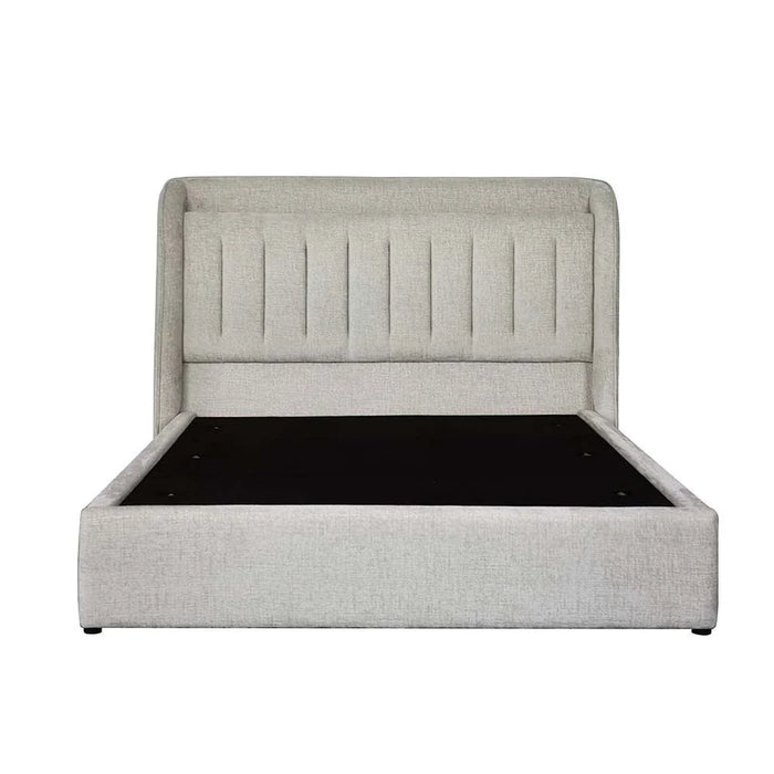 Santelmo 180x200 King Bed with LED Lights-Beige-With 2-Year Warranty