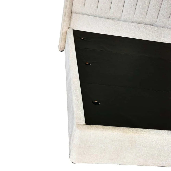Santelmo 150x200 Queen Bed with LED lights - Beige - With 2-Year Warranty