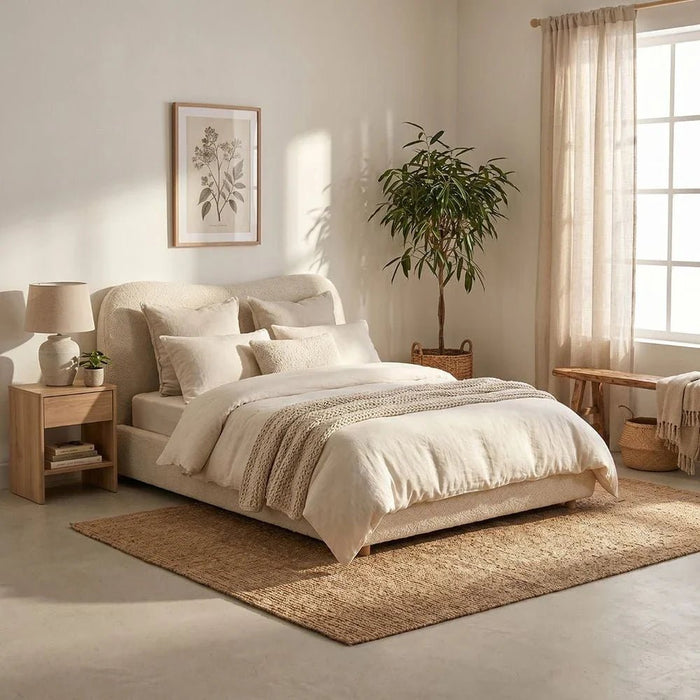 Eternal 150x200 Queen Bed - Beige - With 2-Year Warranty