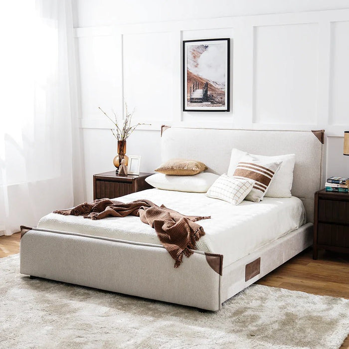 Adamantin 150x200 Queen Bed-Beige-With 2-Year Warranty