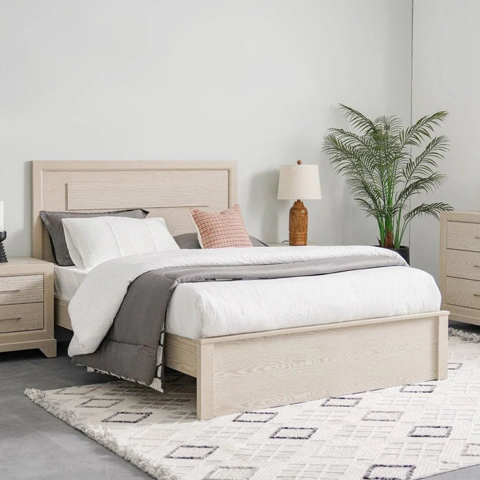 Ryan 150x200 Queen Bed-Antique Grey Ash Veneer-With 2-Year Warranty