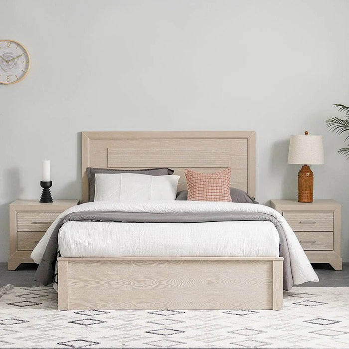Ryan 150x200 Queen Bed-Antique Grey Ash Veneer-With 2-Year Warranty