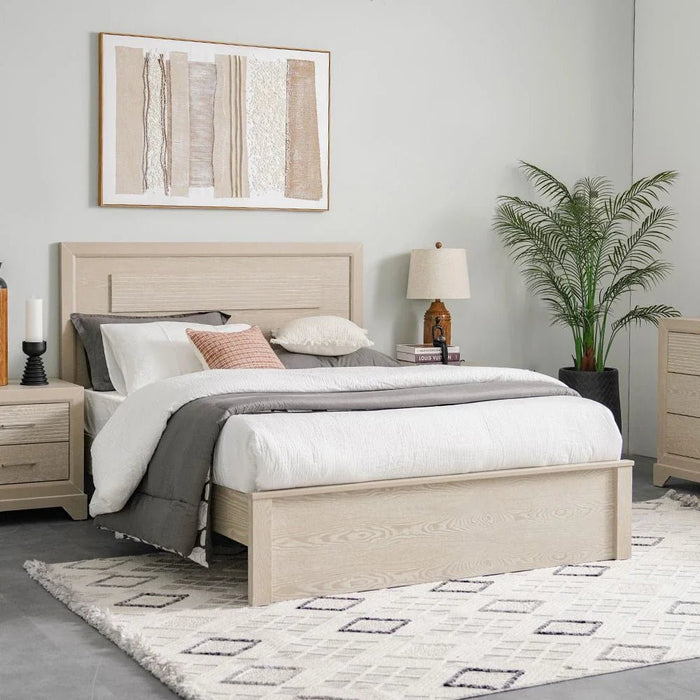 Ryan 150x200 Queen Bed-Antique Grey Ash Veneer-With 2-Year Warranty
