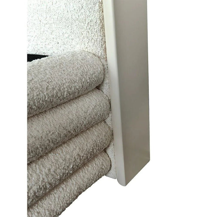 Brita 180X200 Upholstered King Bed-Off White/Beige