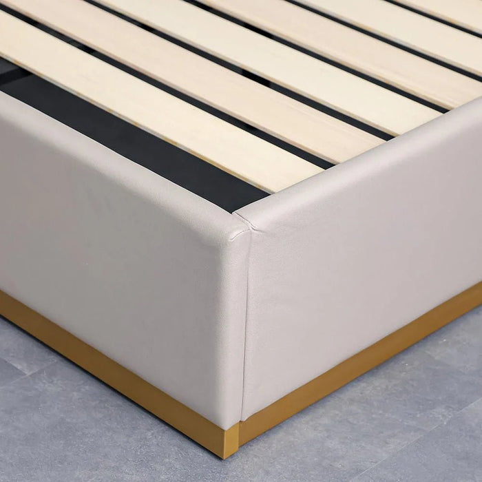 Margaret 180x200 King Bed-Beige/Gold-With 2-Year Warranty