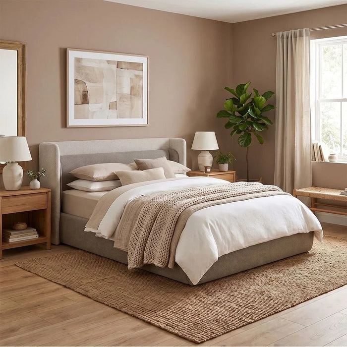 Ultima 180x200 Upholstered King Bed-Grey-With 2-Year Warranty