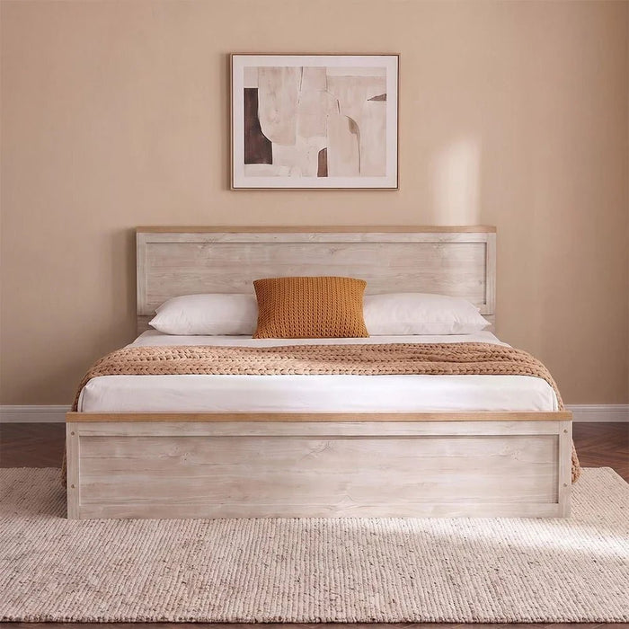 Cambridge 180x200 King Bed-Oak & White Oak-With 2-Year Warranty