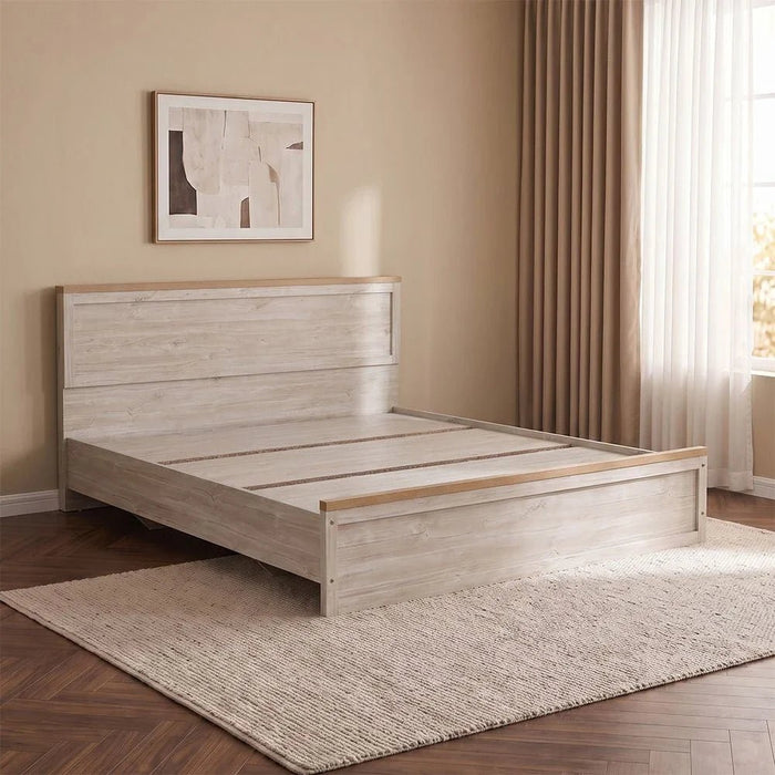 Cambridge 180x200 King Bed-Oak & White Oak-With 2-Year Warranty