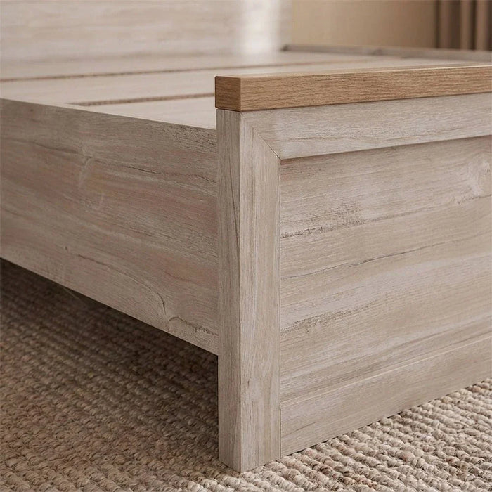 Cambridge 180x200 King Bed-Oak & White Oak-With 2-Year Warranty