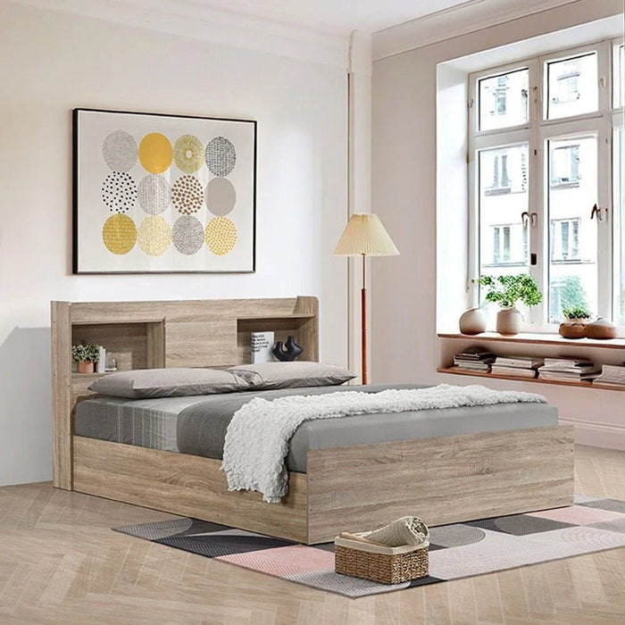 Supreme 160x200 Queen Bed-French Sonoma Oak-With 2-Year Warranty