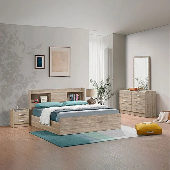 Supreme 160x200 Queen Bed-French Sonoma Oak-With 2-Year Warranty