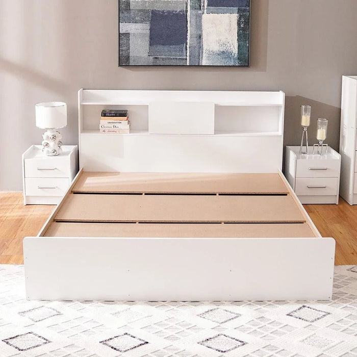 Supreme 180x200 King Bed-White-With 2-Year Warranty