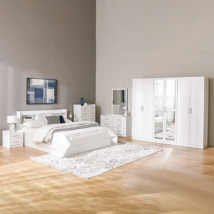 Supreme 180x200 King Bed-White-With 2-Year Warranty