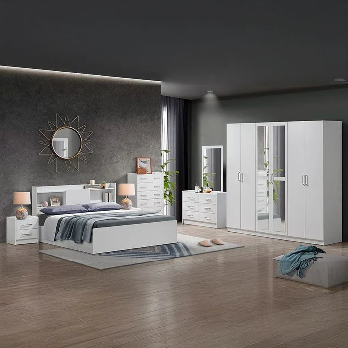Supreme 180x200 King Bed-White-With 2-Year Warranty