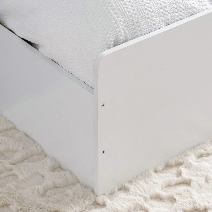 Supreme 160x200 Queen Bed with Storage-White-With 2-Year Warranty