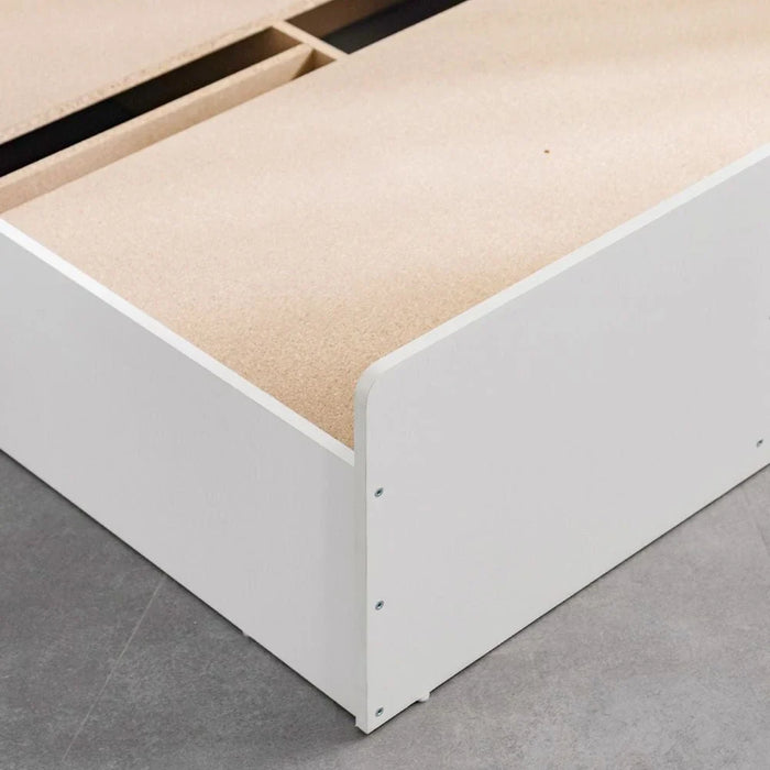 Supreme 160x200 Queen Bed with Storage-White-With 2-Year Warranty
