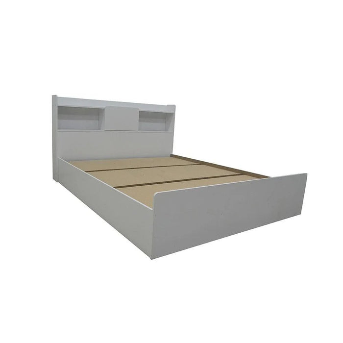 Supreme 160x200 Queen Bed with Storage-White-With 2-Year Warranty