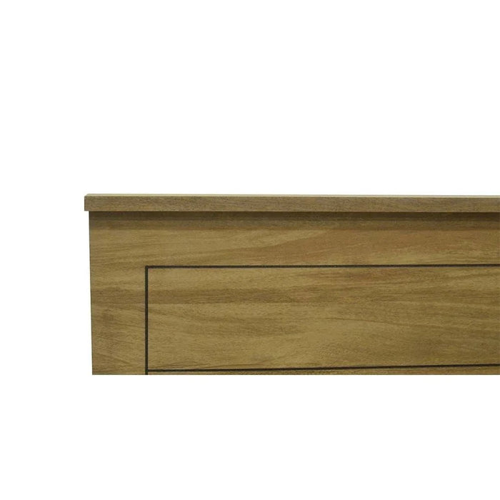 Athens 180x200 King Bed Set with 2 Nightstands & Dresser/Mirror-Light Oak-With 2-Year Warranty