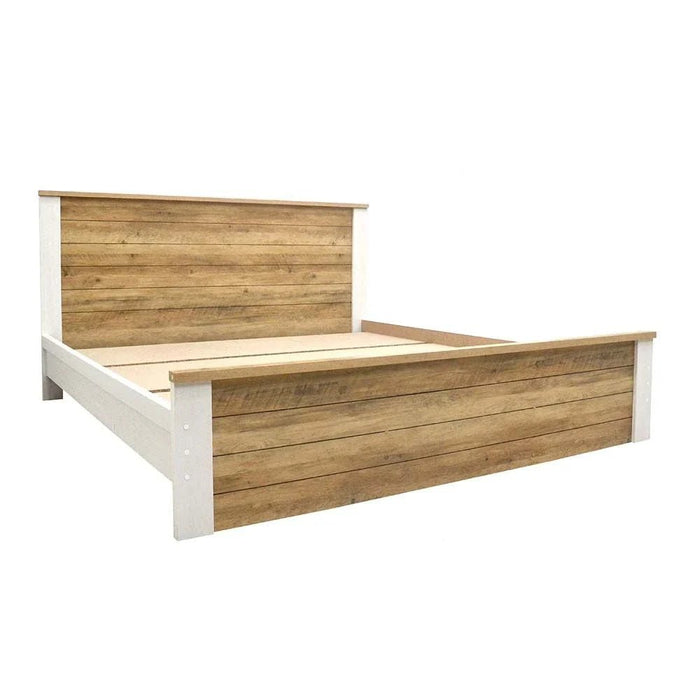 Swann 180x200 King Bed-Summer Oak/Pearl White-With 2-Year Warranty