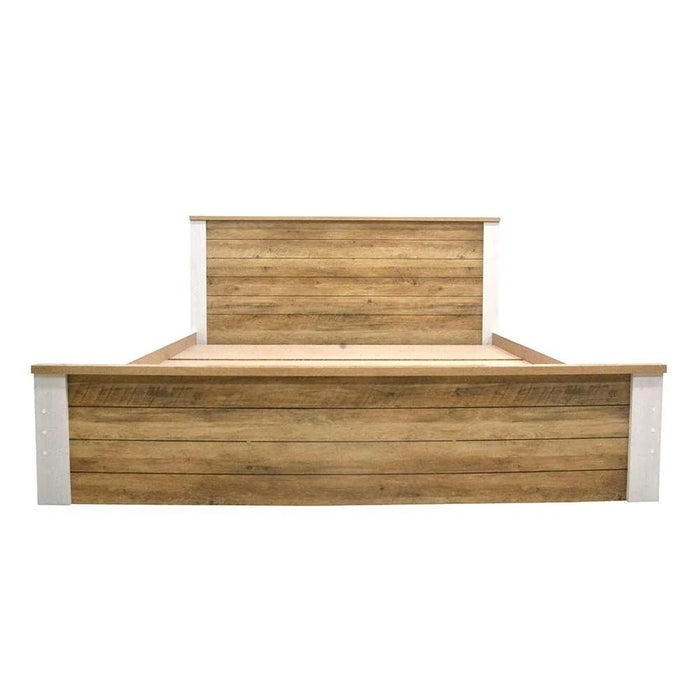 Swann 180x200 King Bed-Summer Oak/Pearl White-With 2-Year Warranty