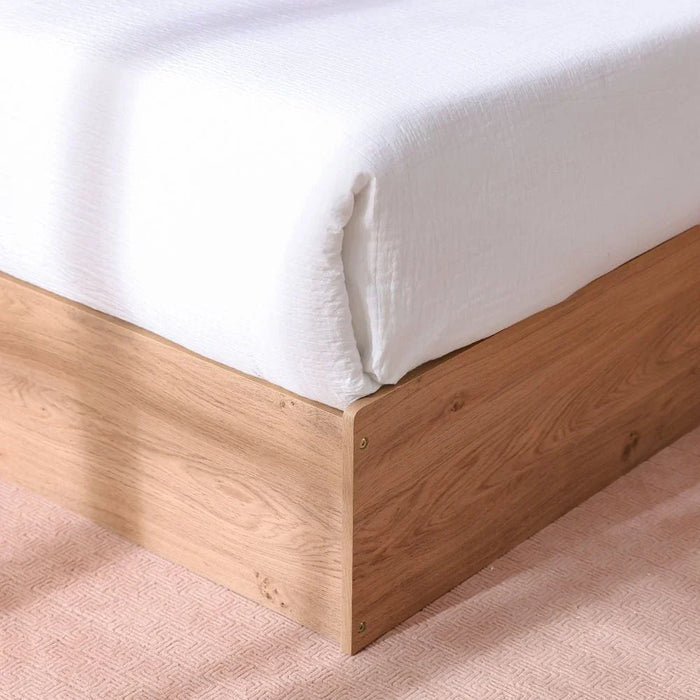 Gamorah New 180x200 King Bed Set+1 Nightstand + Dresser/Mirror & Stool - Oak - With 2-Year Warranty