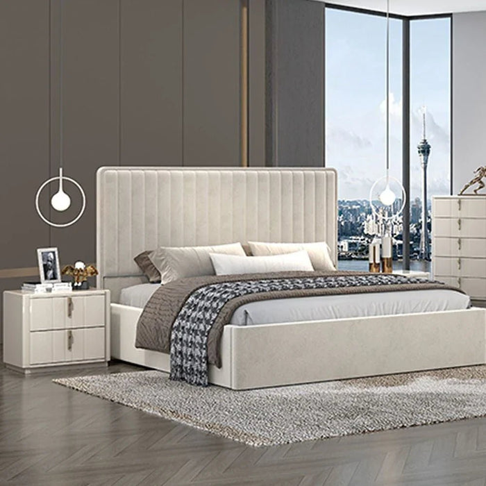 Lintell 180 X 200 King Bed With Hydraulic Underbed Storage - Cream